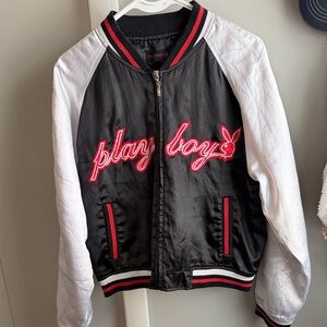 PLAYBOY Black and White Jacket with Red Details